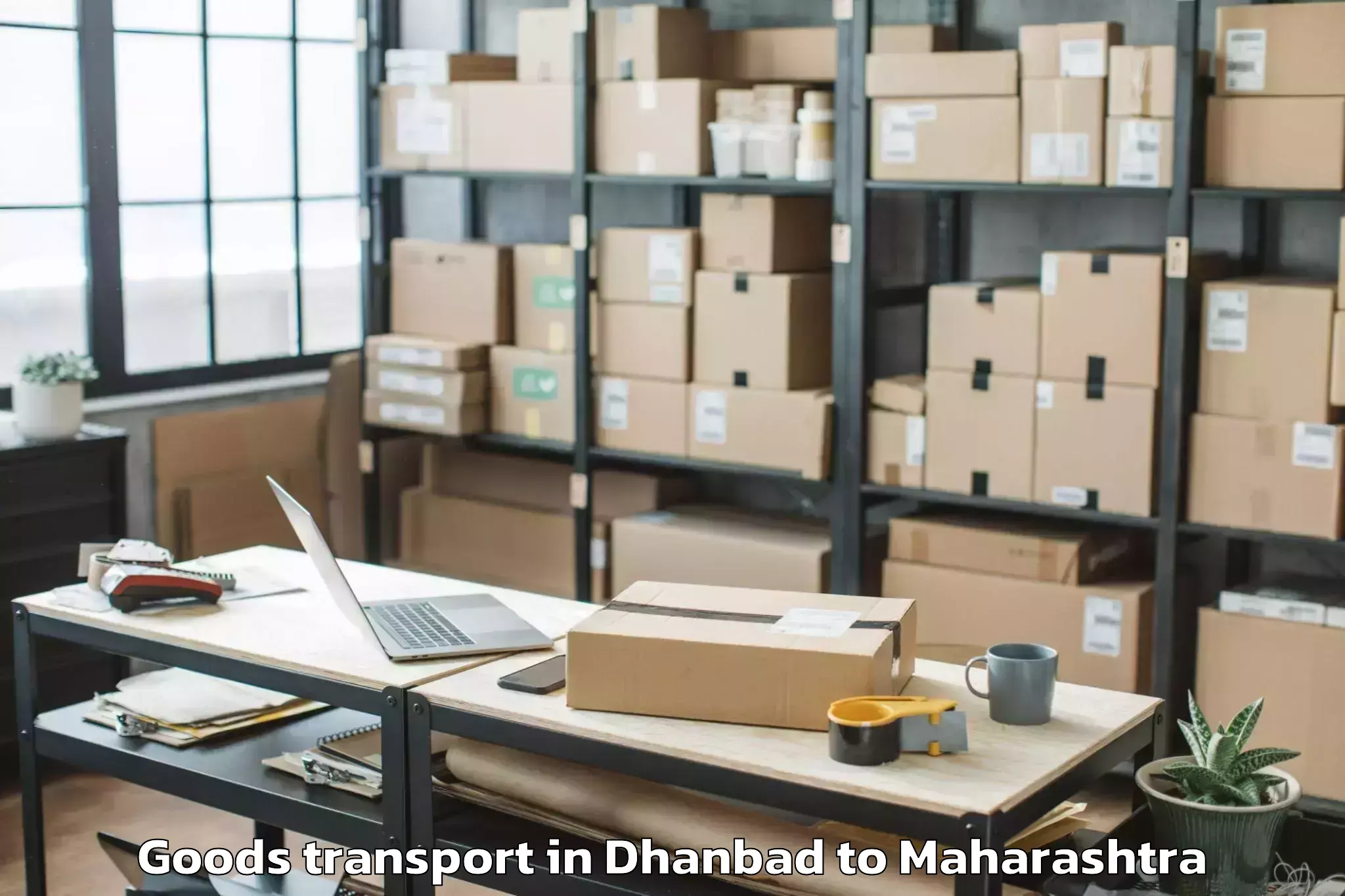 Trusted Dhanbad to Asangi Jat Goods Transport